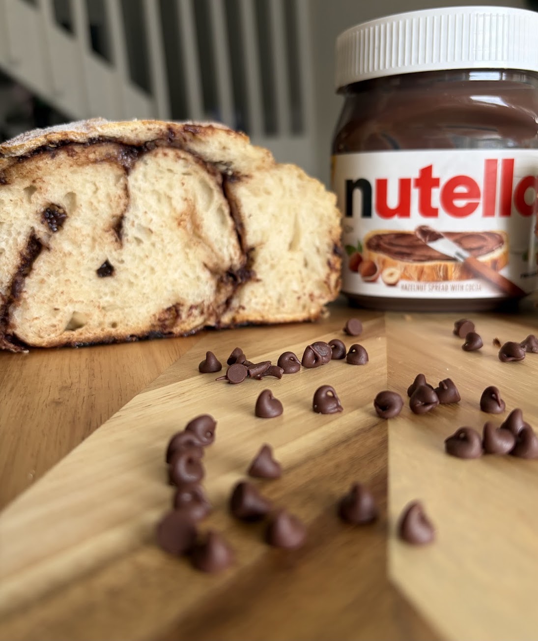 Mini Chocolate Chip Nutella Sourdough